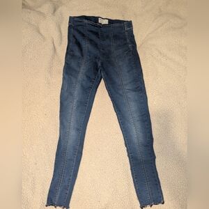 Free People Blue Jeggings Slim Fit Denim